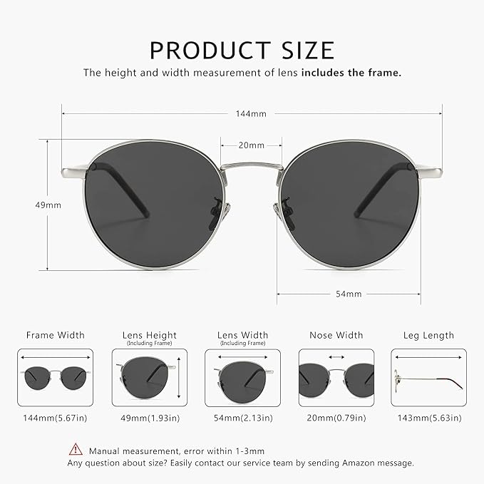 Sun Defender Classic Round Shades for Men and Women
